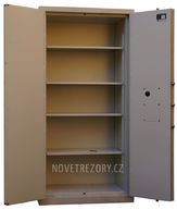 Archivační dvouplášťová skříň MSM / zvýšená ohnivzdornost / 4 police - BAZAR / 185 kg